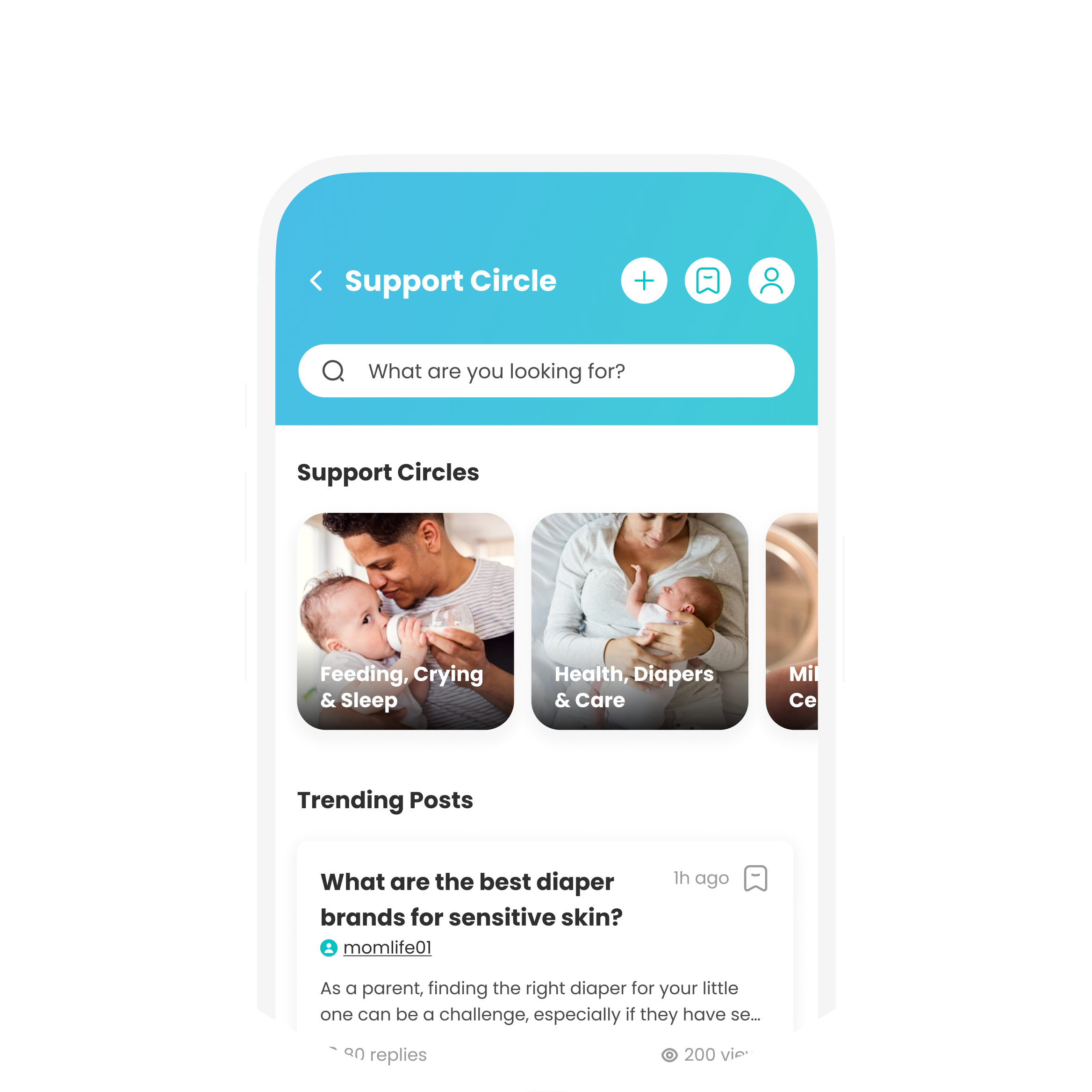 Support Circle screen