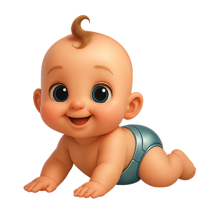 Tummy time illustration